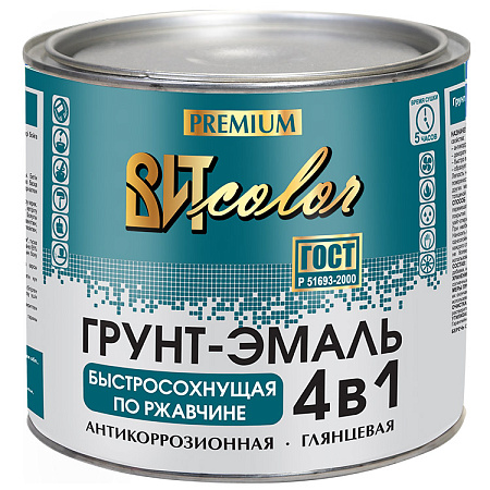 Грунт эмаль 4 в 1 Вит color вишня 1,9кг